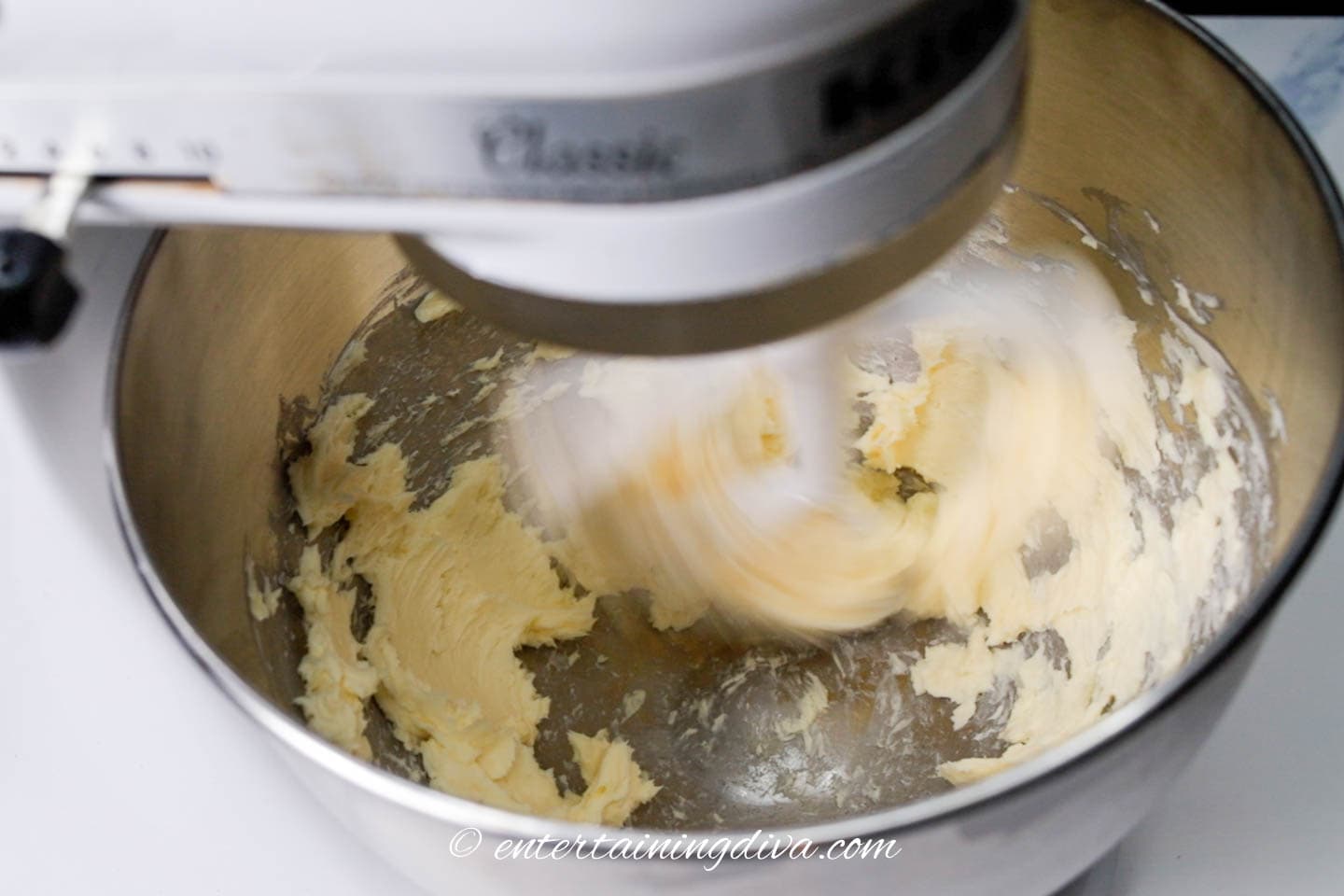 Beating butter in a mixer