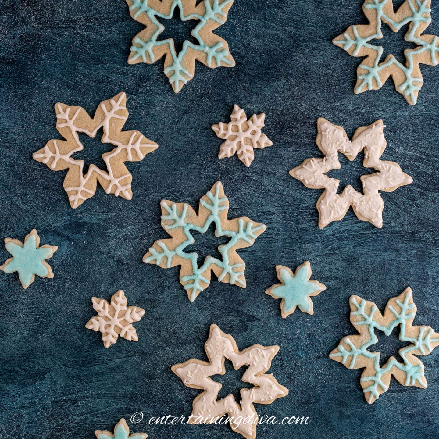 snowflake sugar cookie decorating ideas with royal icing