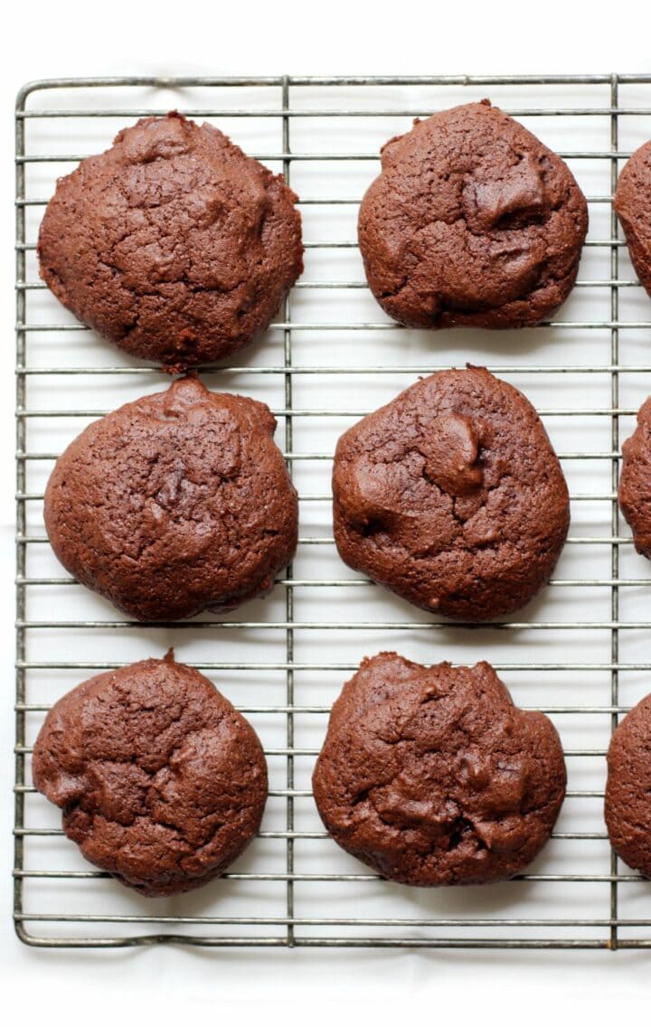 double chocolate chunk brownie cookies