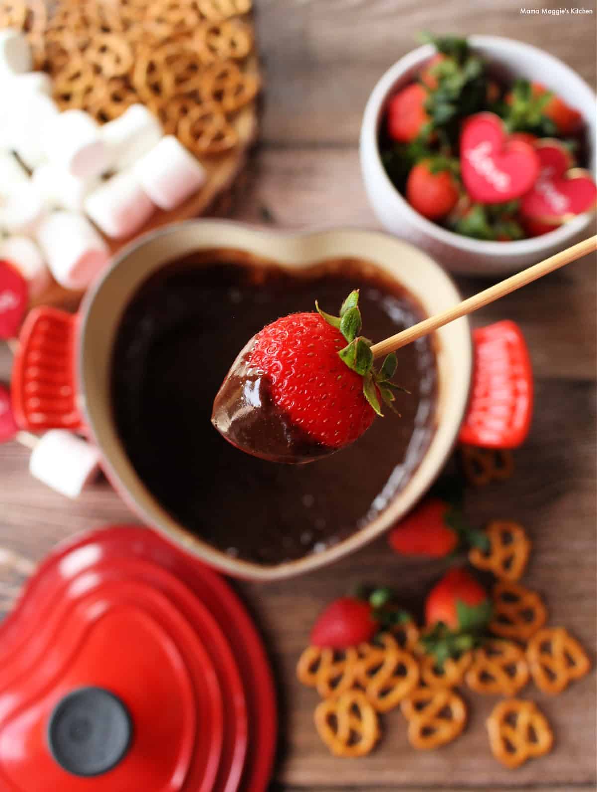 Mexican chocolate fondue