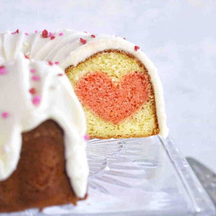 Hidden heart bundt cake