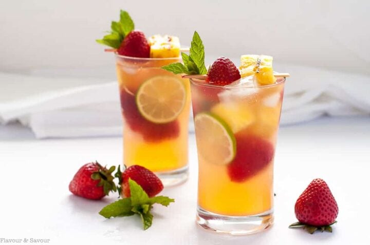 grilled pineapple strawberry sangria