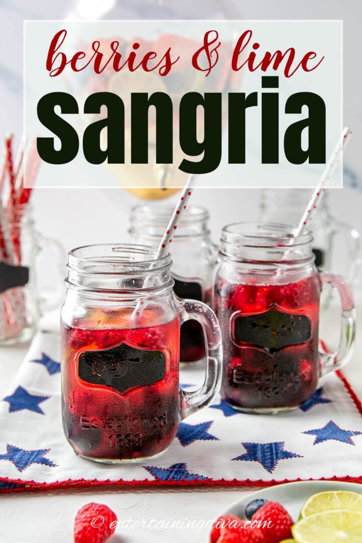 berries and lime sangria