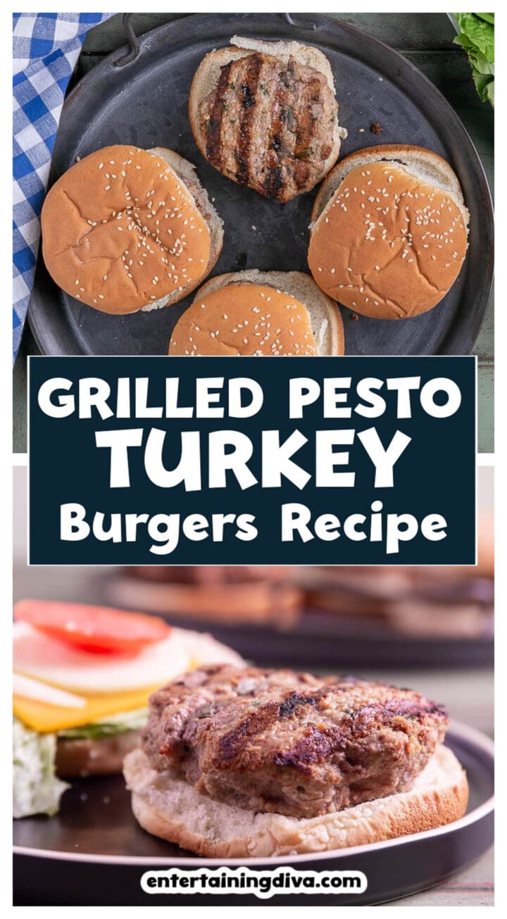 grilled pesto turkey burger