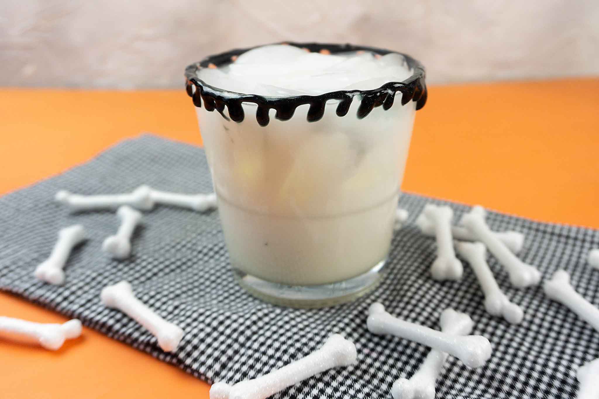 Jack Skellington bone white Halloween cocktail