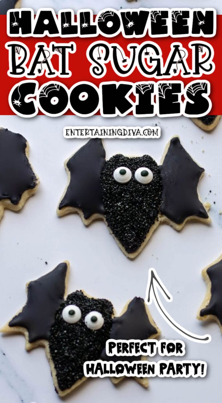 Halloween Bat Sugar Cookies