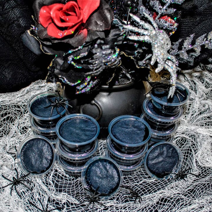 black Halloween jello shots