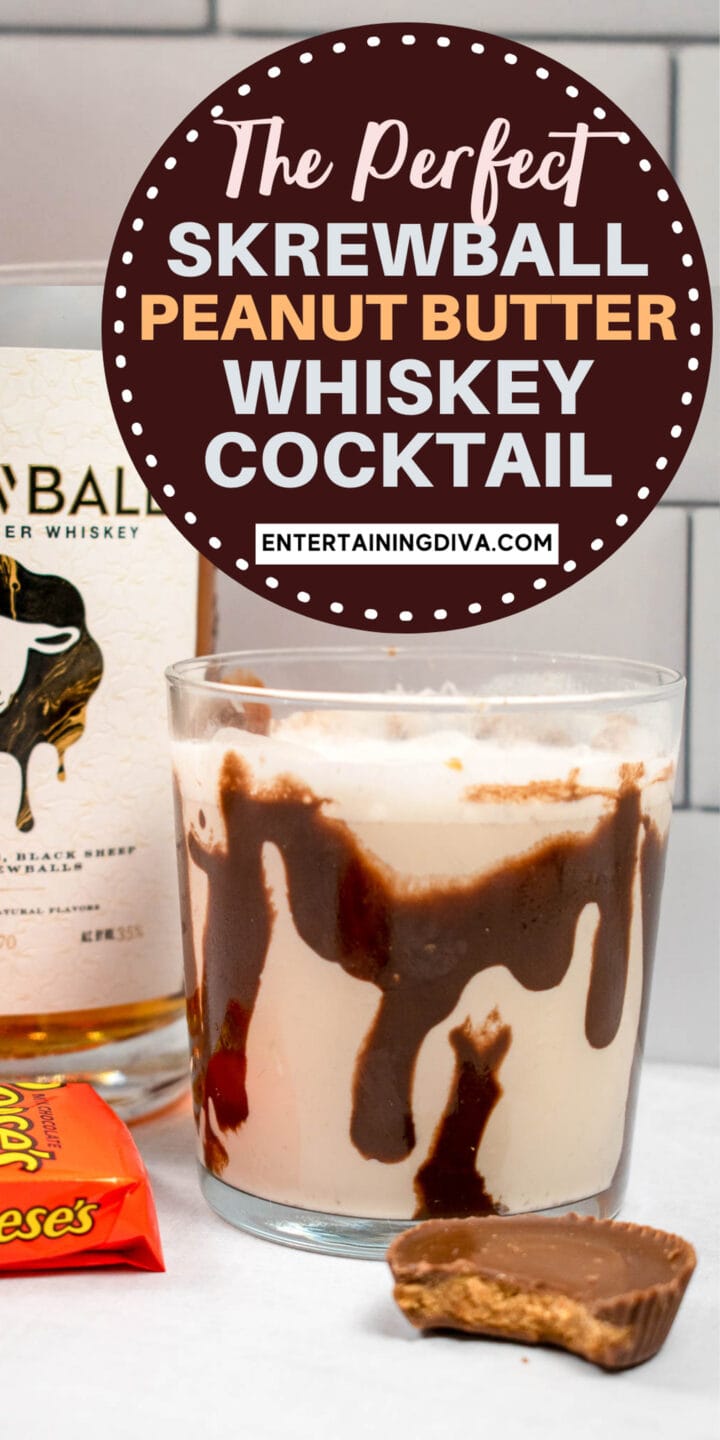 Skrewball Peanut Butter Cup Whiskey Cocktail (With A Dairy-Free Version)