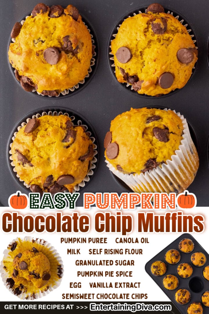Easy Pumpkin Chocolate Chip Muffins