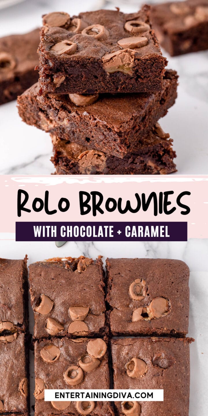 Chocolate And Caramel Rolo Brownies