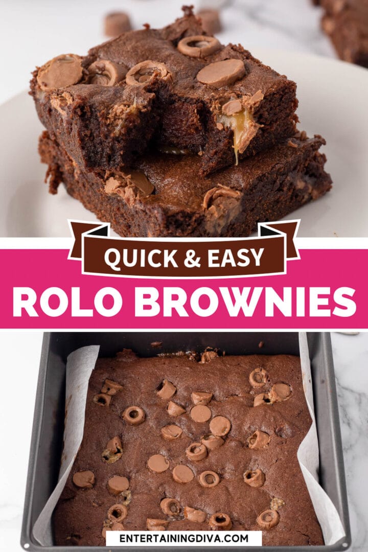 Chocolate And Caramel Rolo Brownies