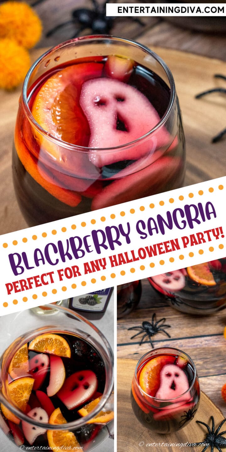 Spooky Blackberry Halloween Sangria With Red Wine