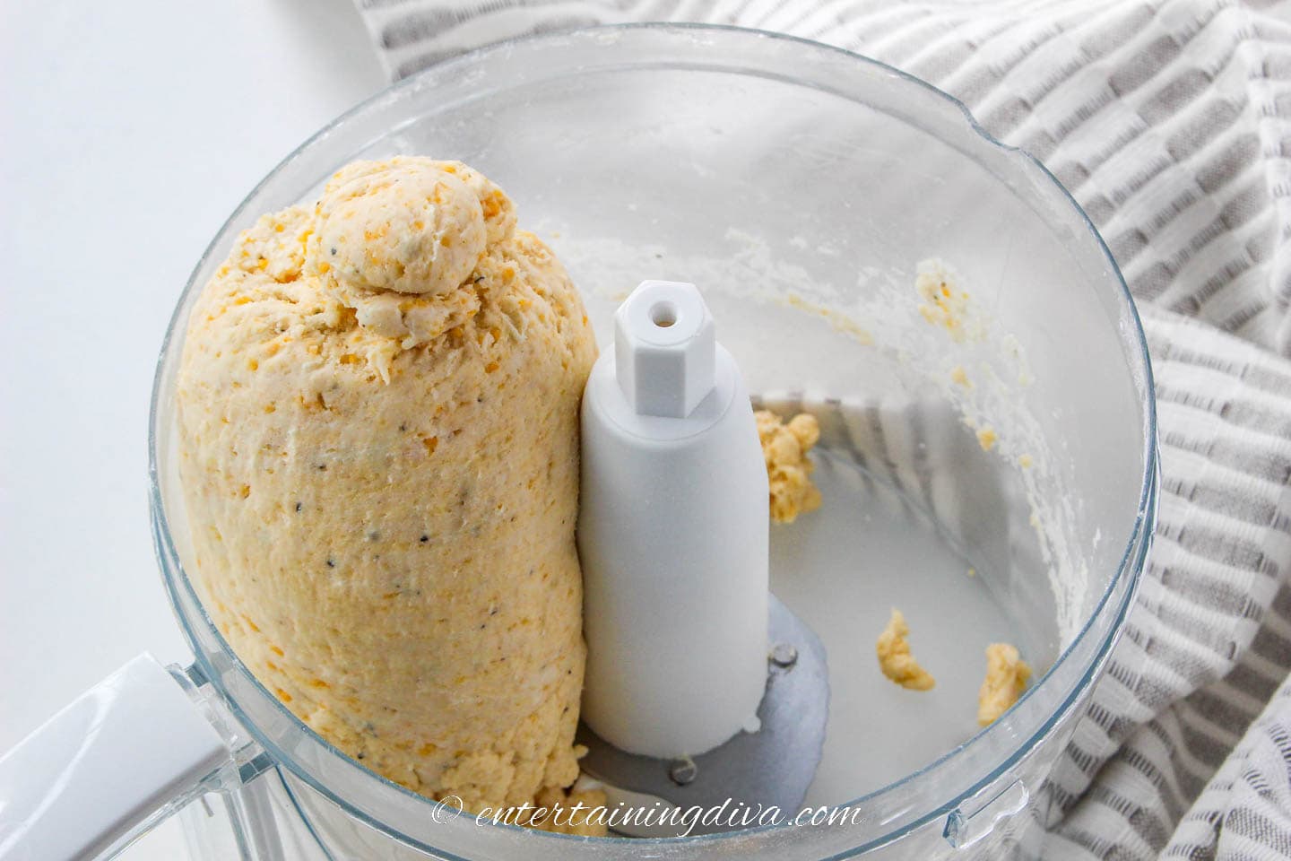 biscuit dough in the food processor