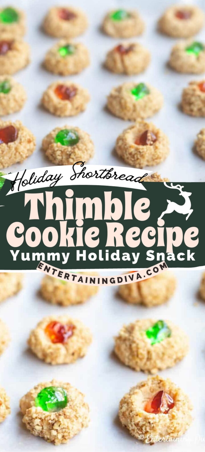 Holiday Shortbread Thimble Cookies