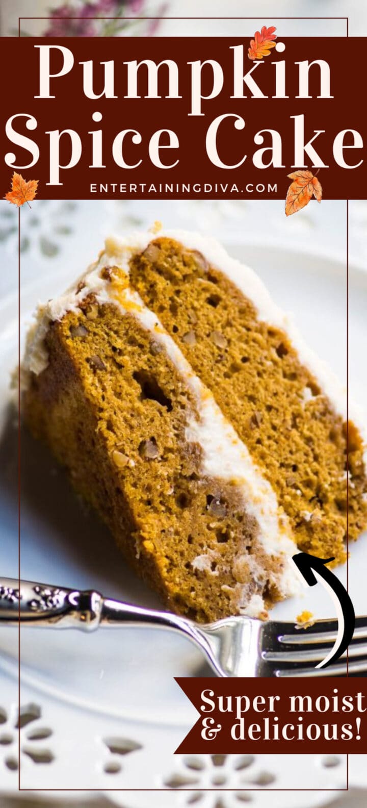 Pumpkin Spice Cake (From Scratch) With Ginger Cream Cheese Icing