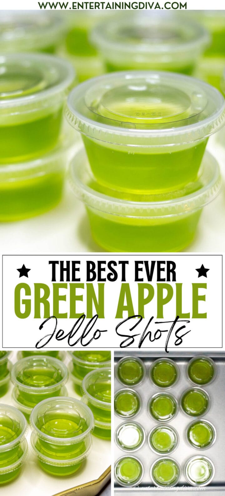 Green Apple Cinnamon Fireball Jello Shots