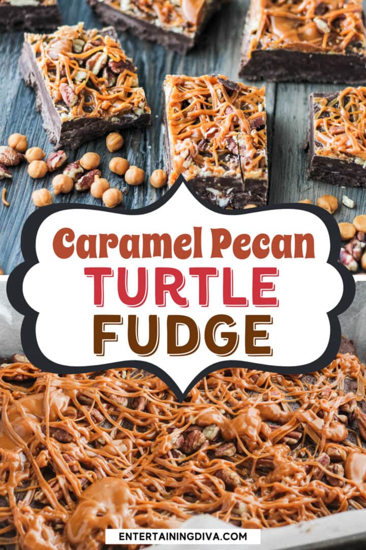No Fail Caramel Pecan Turtle Fudge (With Cream Cheese)