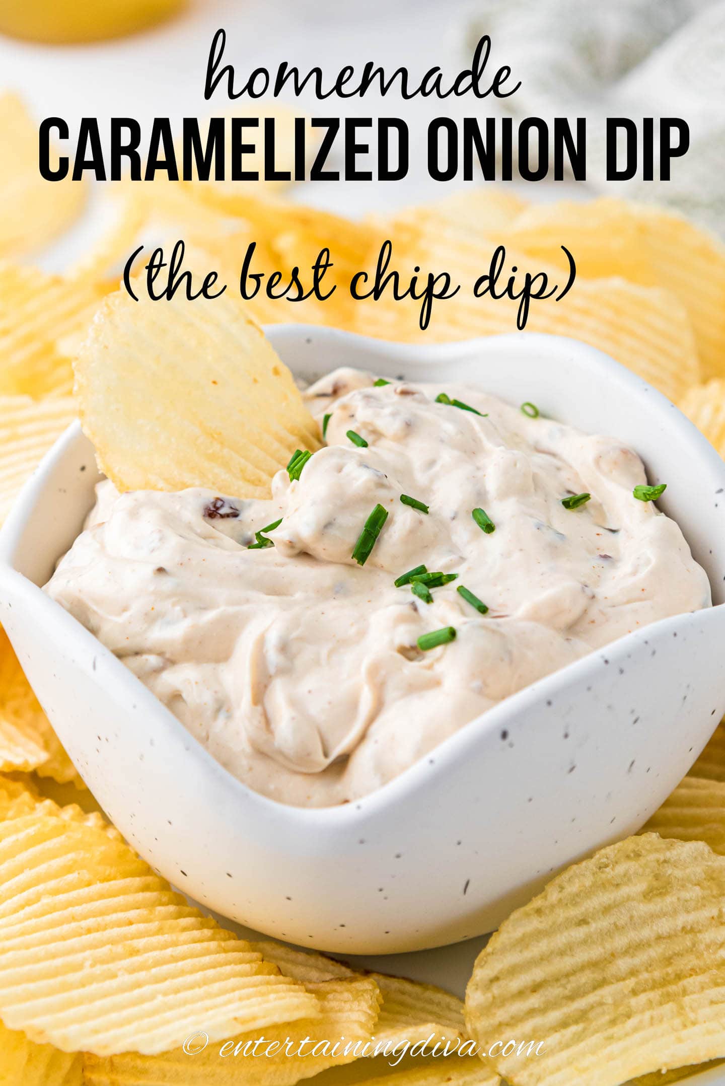homemade caramelized onion dip (the best chip dip)