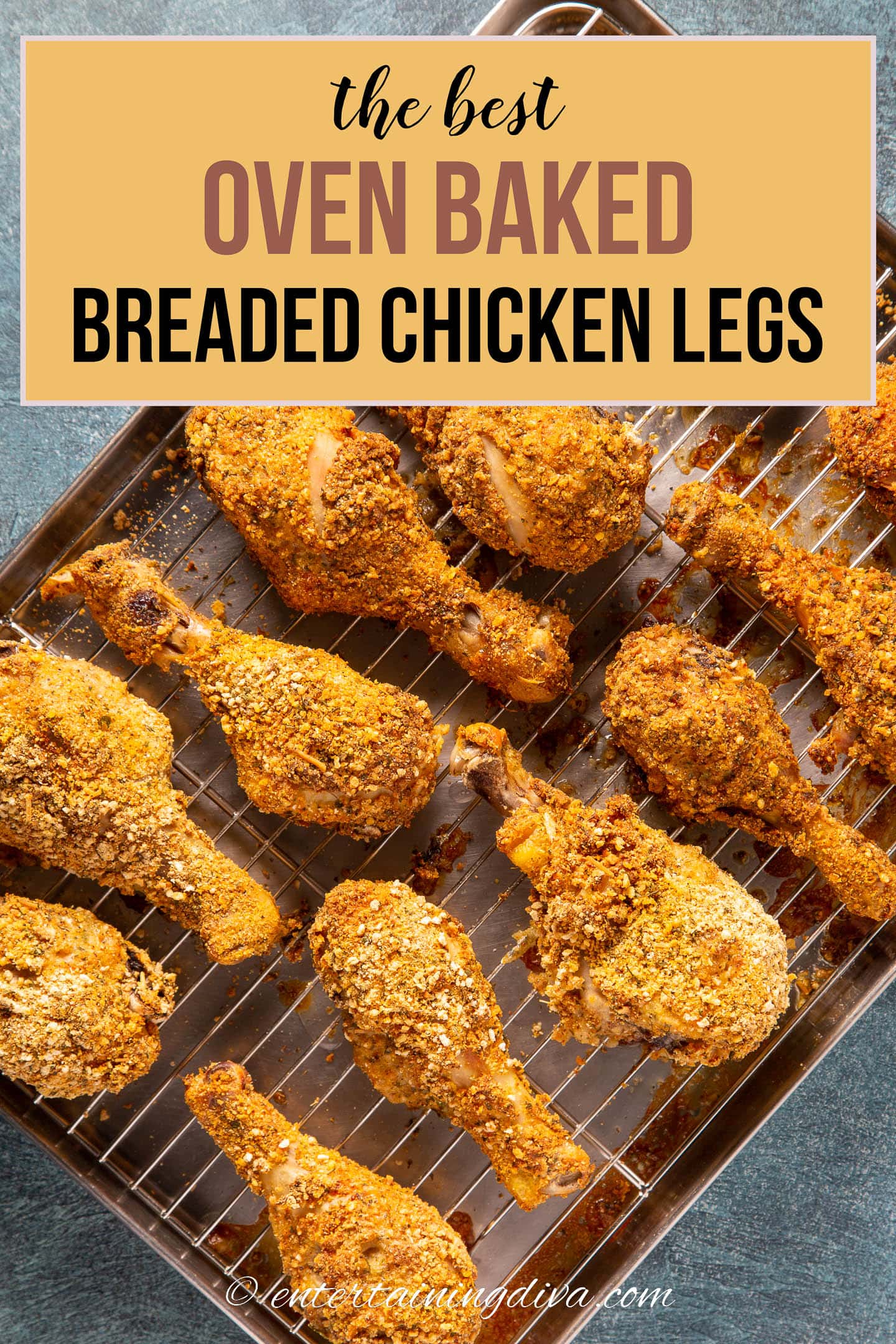 The best oven baked breaded chicken legs