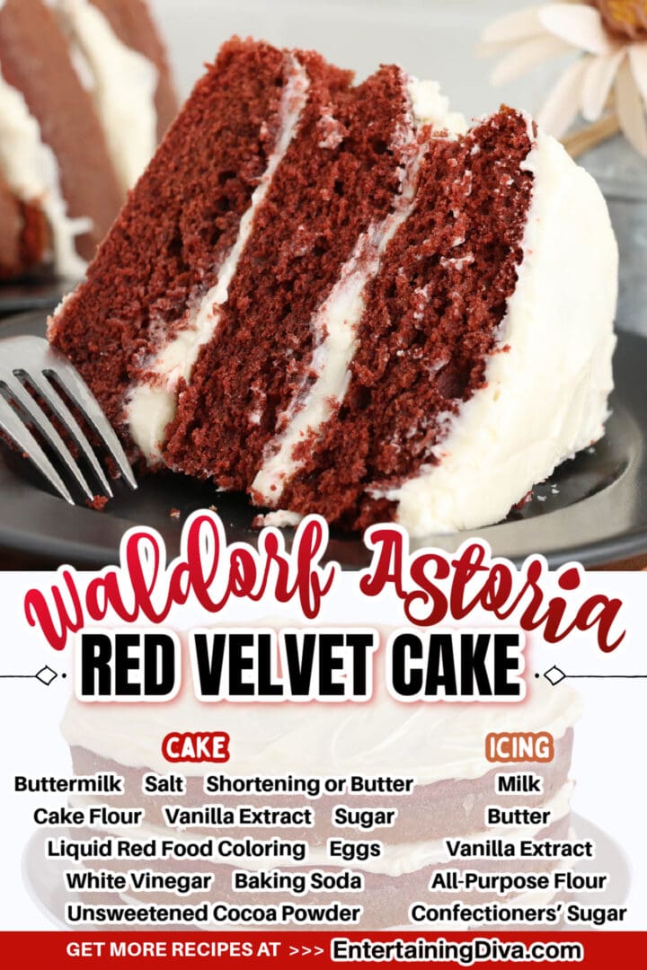 Original Waldorf Astoria Red Velvet Cake With Traditional Icing