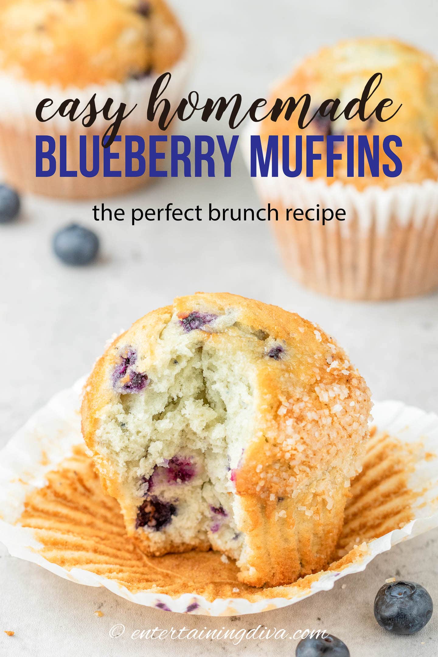 easy homemade blueberry muffins