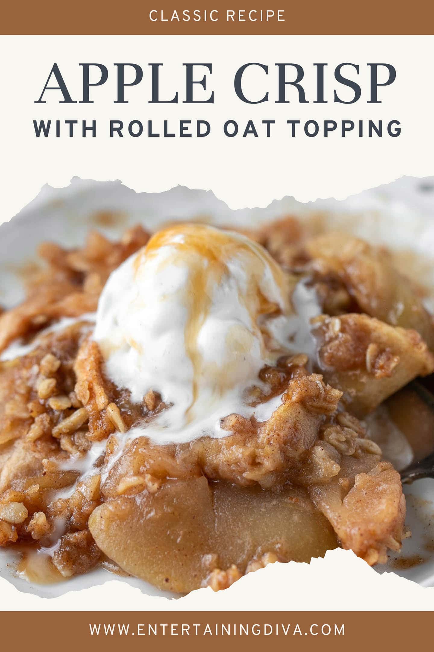 apple crisp with rolled oat topping