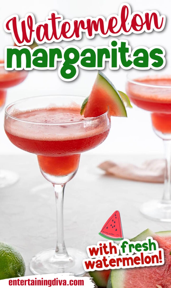 Easy Frozen Watermelon Margarita (With Margarita Mix)