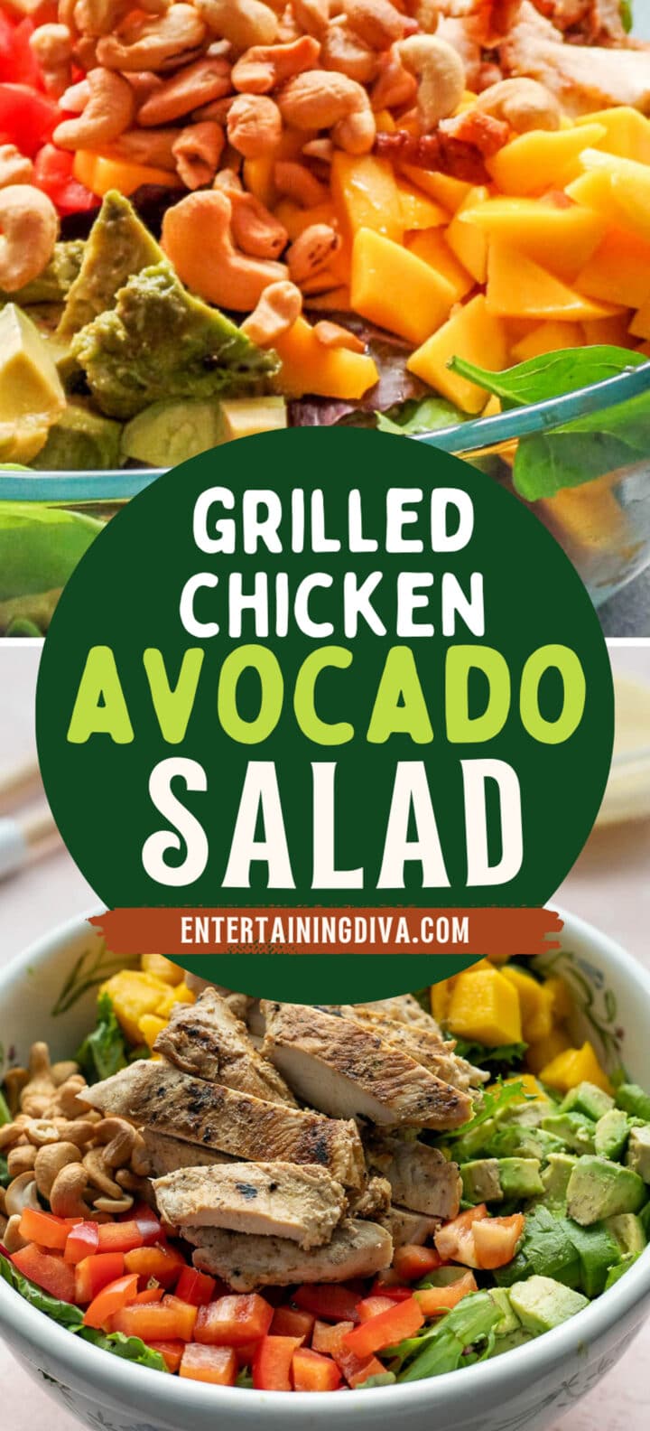 Grilled Chicken Avocado and Mango Salad