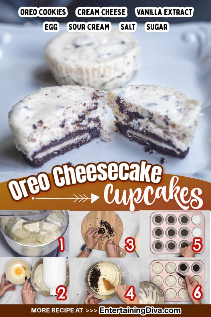 Mini Oreo Cheesecakes (With An Oreo Cookie Crust)