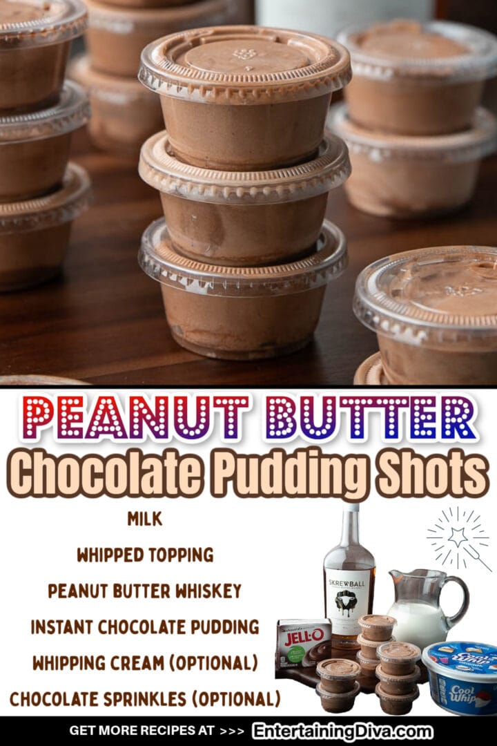 Peanut Butter Chocolate Pudding Shots