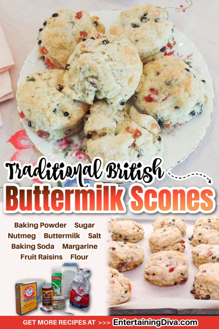Traditional English Buttermilk Scones With Currants