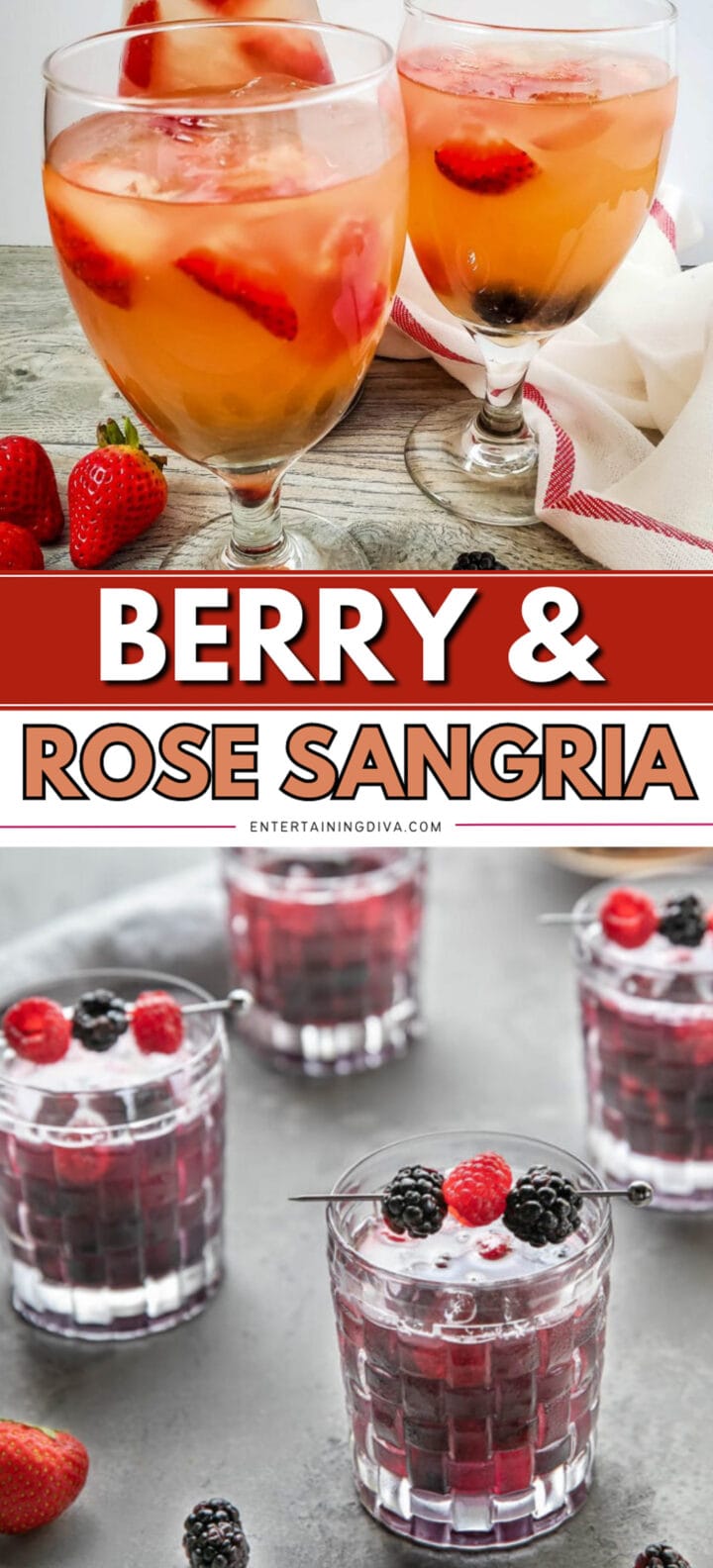 Triple Berry Rosé Sangria (With Pineapple Juice)