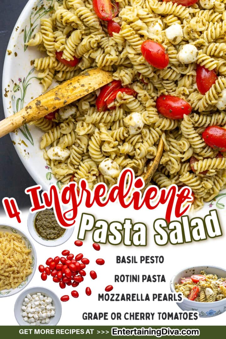 4 Ingredient Pasta Salad With Pesto