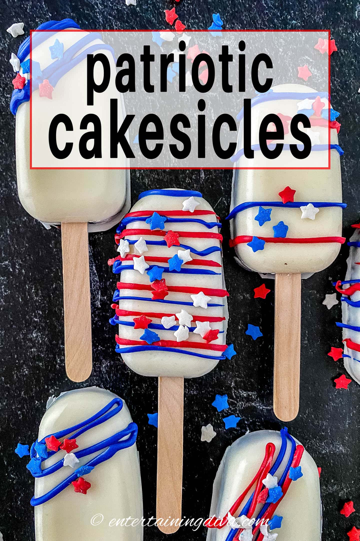 patriotic 4th of July cakesicles
