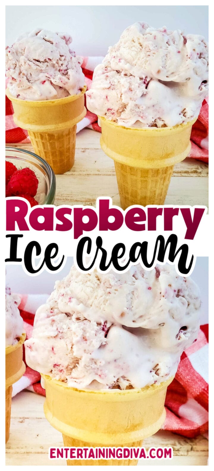 No Churn Raspberry Ice Cream With Sweetened Condensed Milk