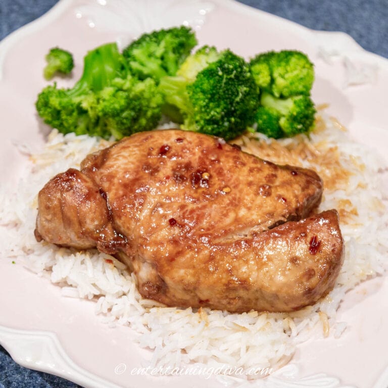 Marinated Thick Cut Pork Chops With Soy Sauce & Brown Sugar