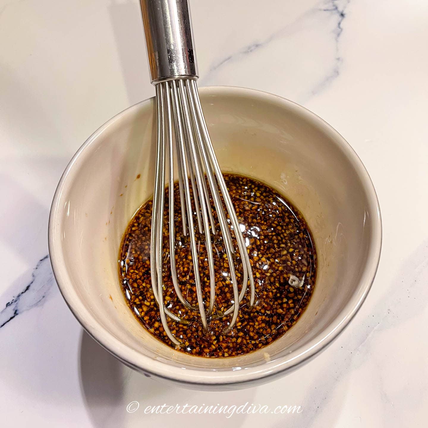 soy sauce, brown sugar and garlic marinade in a small bowl