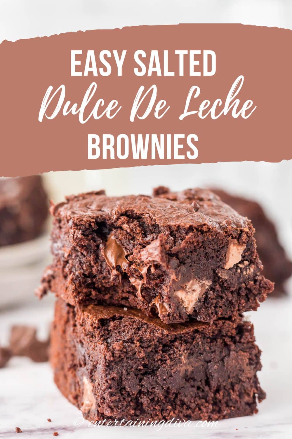 Easy Salted Dulce De Leche Brownies.