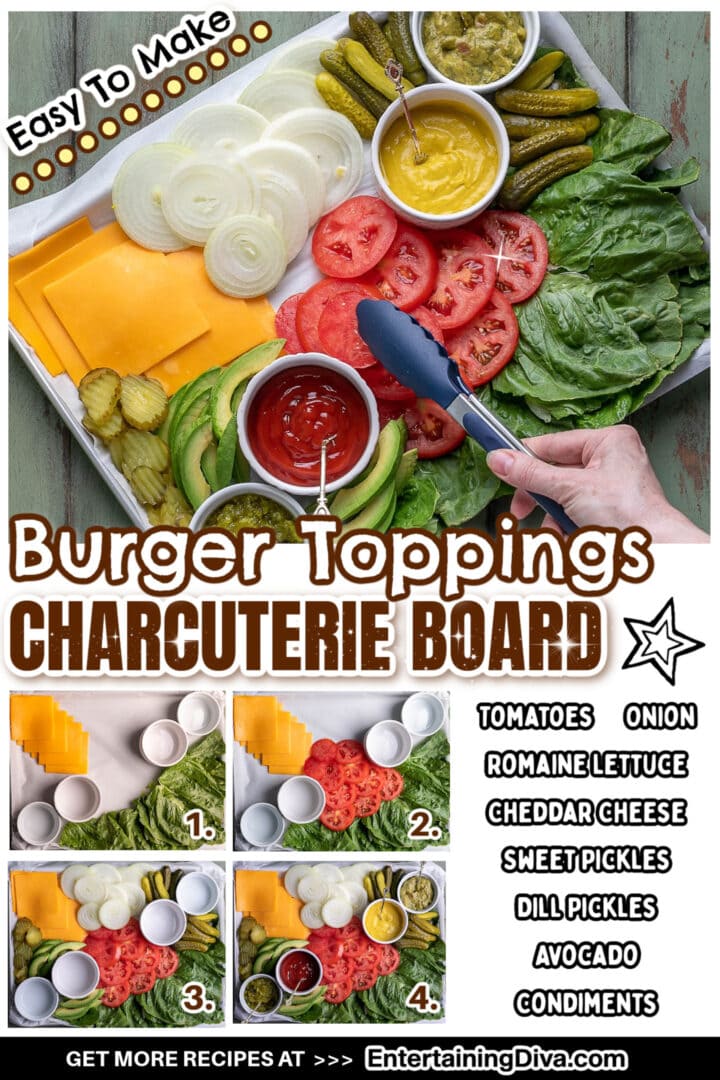 How To Make A Burger Toppings Charcuterie Board
