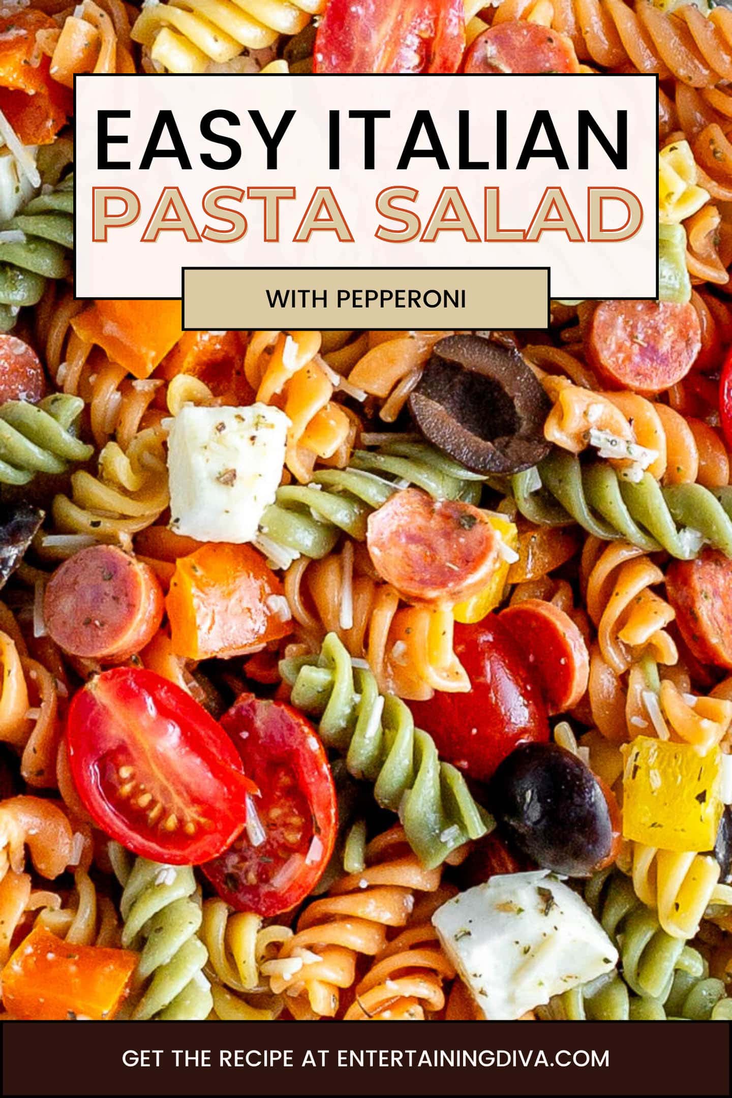 easy Italian pasta salad with pepperoni