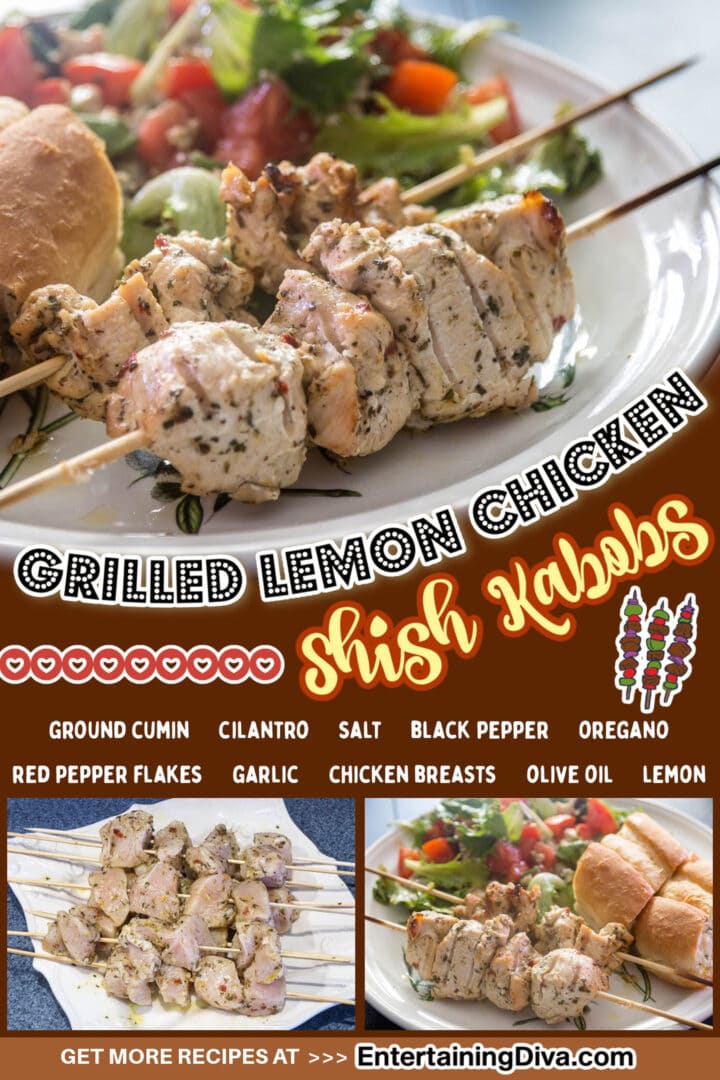 Grilled Lemon Chicken Shish Kabobs