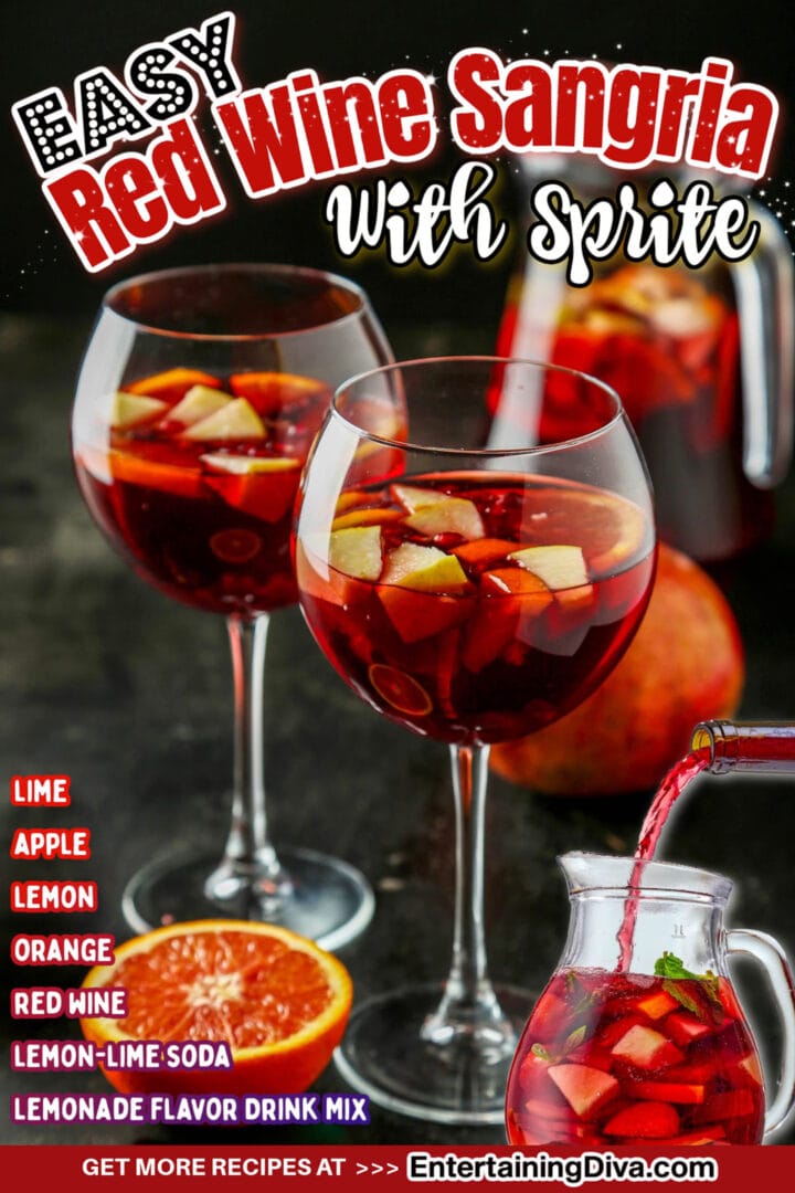 Easy Red Wine Sangria With Sprite