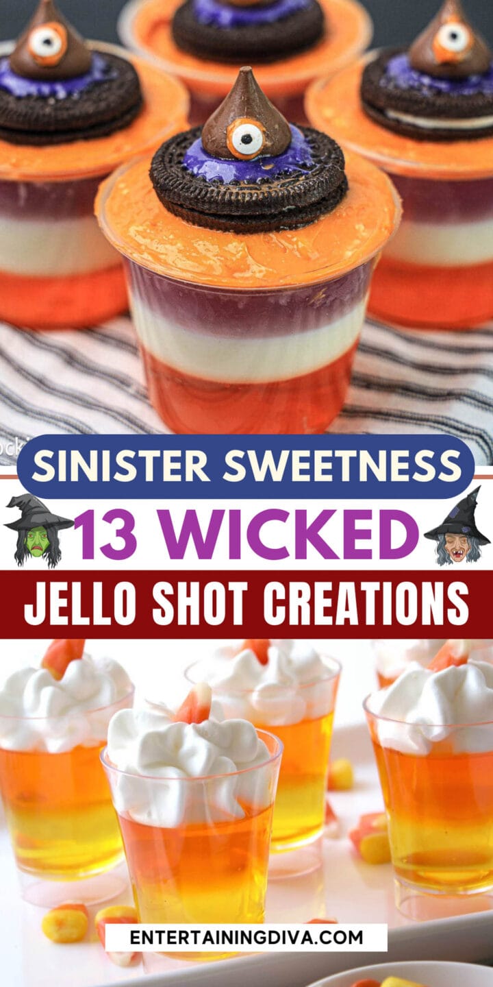 13 wicked Halloween jello shot creations with a sinister sweetness.