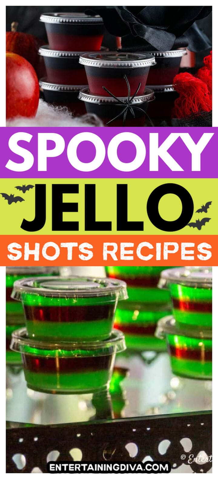 Halloween-themed jello shots recipes.