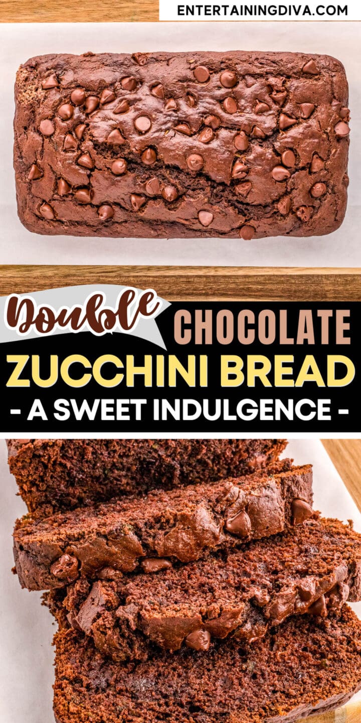 Indulgent chocolate zucchini bread.