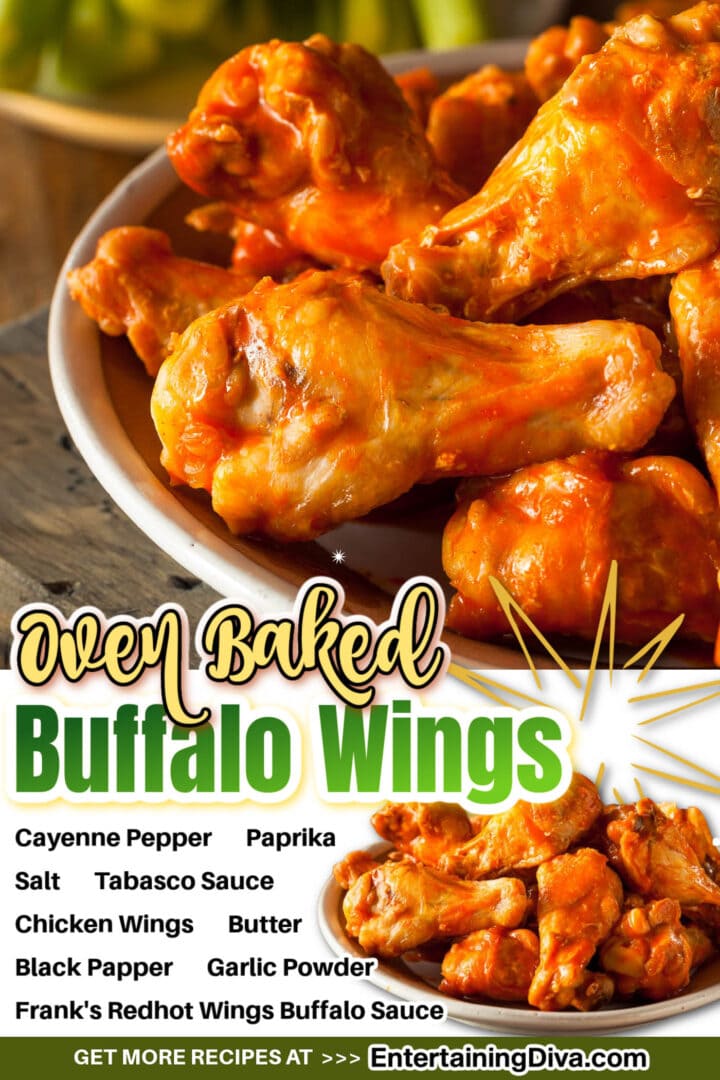 A flyer for delicious oven baked hot wings.