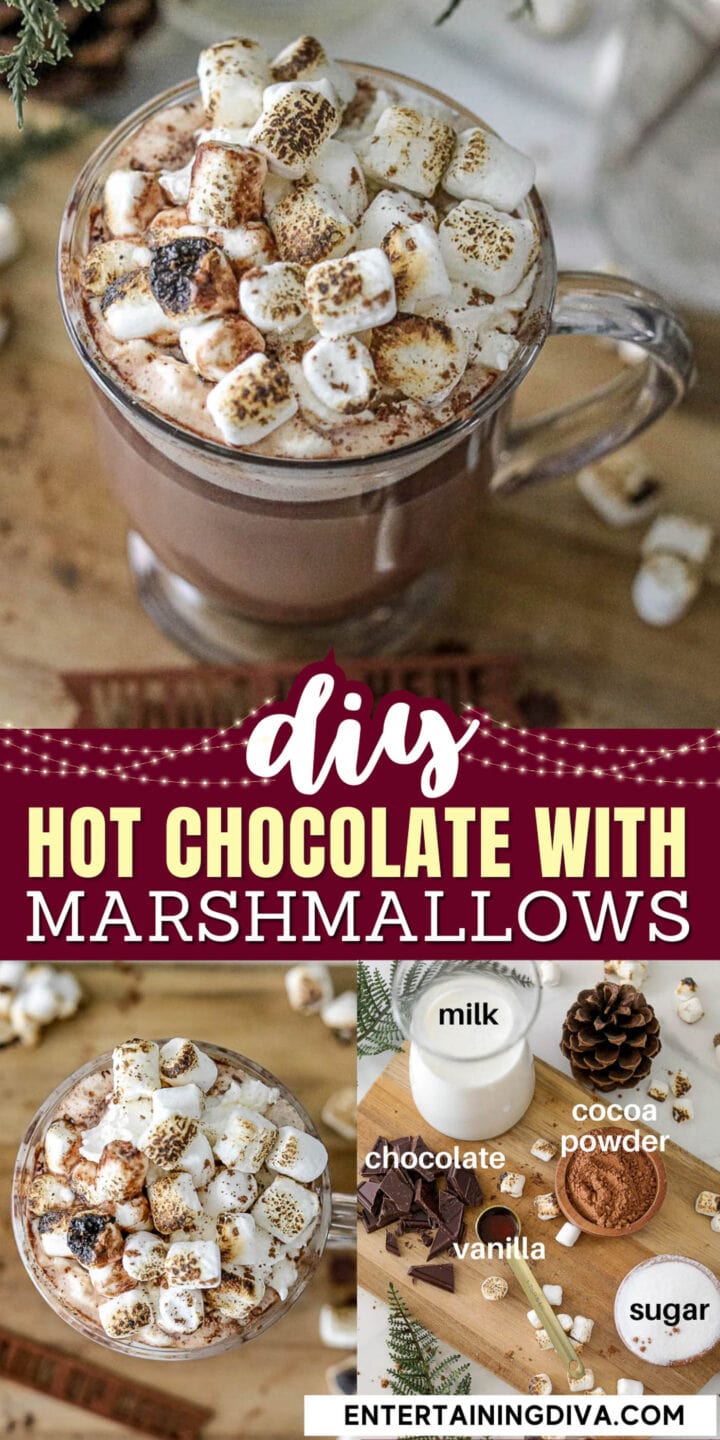Make your own delicious hot chocolate at home with the essential addition of fluffy marshmallows.