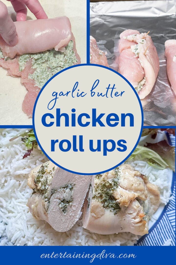 garlic butter chicken rollups