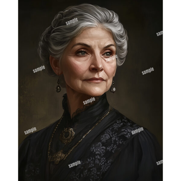 victorian lady vintage portrait 5 Mrs. Thistlewood vintage portrait of a Victorian lady dressed in all black
