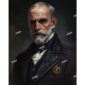 A vintage portrait of a balding Victorian man with a grey beard